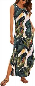 img 2 attached to Women'S Summer Sleeveless Maxi Dress With Pockets - Loose Split Casual Dresses
