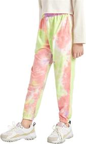 img 2 attached to Girls' Clothing: Romwe Joggers Sweatpant Pocket Size 11-12Y Pants & Capris