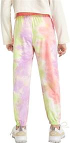 img 3 attached to Girls' Clothing: Romwe Joggers Sweatpant Pocket Size 11-12Y Pants & Capris