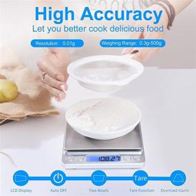 img 3 attached to 📏 MEIYA Gram Scale - Small Digital Food Scale, 500g by 0.01Gram/0.001Ounce, Accurate Weight Measurement for Jewelry/Baking/Soap, 9 Units, Tare Function, LCD Display, Battery Included