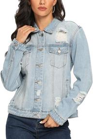 img 1 attached to PEIQI Classic Jackets Sleeve Button Women's Clothing : Coats, Jackets & Vests