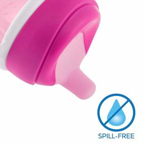img 1 attached to Chicco Baby Trainer Sippy Cup Set Of 2 - Semi-Soft Spout, Spill-Free, 7 Oz - Perfect For 6 Months And Up - Pink/Purple