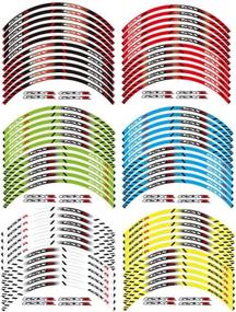 img 1 attached to Усилите стиль своего Suzuki GSXR с 12-дюймовыми наклейками на внешний край диска с толстыми полосками.