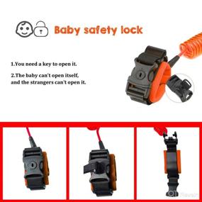 img 2 attached to 🧡 Upgraded Orange Toddler Safety Leash for Kids & Child - Secure Baby Wrist Leash for Walking with Lock