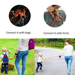 img 1 attached to 🧡 Upgraded Orange Toddler Safety Leash for Kids & Child - Secure Baby Wrist Leash for Walking with Lock