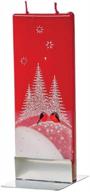 flatyz candles two red birds winter candle - flat, decorative, hand painted candle gifts for women or men - 6 inches logo