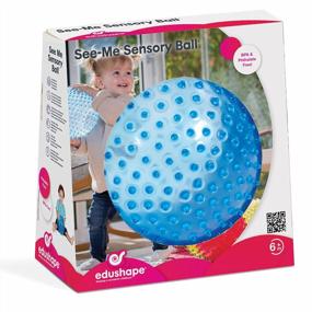 img 4 attached to Sensory Baby Ball By Edushape - 7 Inch Transparent Primary Color Ball For Enhanced Gross Motor Skills Development In Infants 6 Months & Up - Vibrant Colorful & Textured Ball For Babies - Single Pack