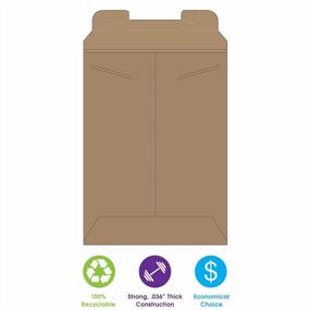 img 1 attached to 100 Pack Of Aviditi Kraft Stayflats Rigid Flat Mailers - 11" X 16" - Ideal For Shipping And Protecting Documents, Photos, And Artwork