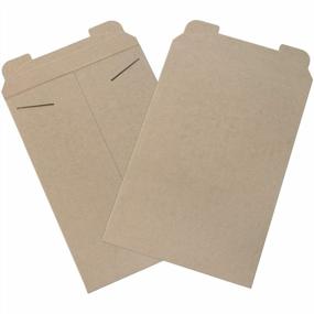img 4 attached to 100 Pack Of Aviditi Kraft Stayflats Rigid Flat Mailers - 11" X 16" - Ideal For Shipping And Protecting Documents, Photos, And Artwork