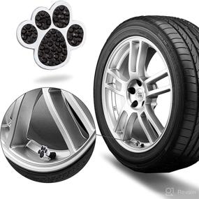 img 2 attached to WINKA Valve Stem Caps, Stylish Crystal Paw Valve Stem Covers, Automotive Car Accessories 4pcs in Black