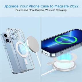 img 3 attached to White Magnetic Adapter Ring 2 Pack, Compatible with Magsafe Accessories & Wireless Charging 🔌 for iPhone 13/12/11 Mini Pro Max, Galaxy S22/S21 Fe Ultra, Pixel 6 – Including Phone Case