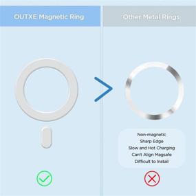 img 1 attached to White Magnetic Adapter Ring 2 Pack, Compatible with Magsafe Accessories & Wireless Charging 🔌 for iPhone 13/12/11 Mini Pro Max, Galaxy S22/S21 Fe Ultra, Pixel 6 – Including Phone Case