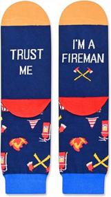 img 2 attached to Versatile Socks For Firefighters, Police, Barbers, Pilots, Navy, Racing Enthusiasts And More - Perfect Gifts For Train & Car Racing Fans