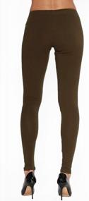 img 3 attached to TheMogan Women'S Moto Cutout Distressed Slashed Elastic Pull On Stretch Leggings