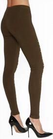 img 1 attached to TheMogan Women'S Moto Cutout Distressed Slashed Elastic Pull On Stretch Leggings
