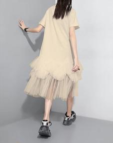img 2 attached to Chic And Comfy: Ellazhu Women'S Oversized Tutu Tulle Dress For Casual Dressing - GY2266