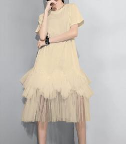 img 1 attached to Chic And Comfy: Ellazhu Women'S Oversized Tutu Tulle Dress For Casual Dressing - GY2266