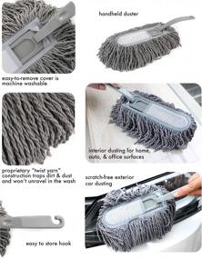 img 1 attached to Efficient Dusting Made Easy With Dri Microfiber Multi-Purpose Cleaning Duster - 2 Pack (Gray)