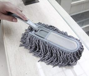 img 3 attached to Efficient Dusting Made Easy With Dri Microfiber Multi-Purpose Cleaning Duster - 2 Pack (Gray)