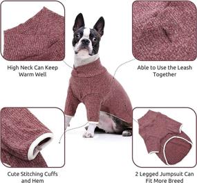 img 2 attached to 🐶 Queenmore Soft Dog Pajamas Sweater Suit for Anxiety Relief – Super Stretch Clothes for Small, Medium, and Large Dogs