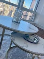 img 1 attached to Contemporary Nesting Coffee Table Set With Faux Marble Top And Gold Legs - Perfect Accent For Modern Living Rooms review by Warrick Batebi