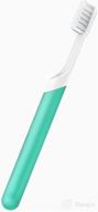 пластиковая электрическая зубная щетка quip green логотип