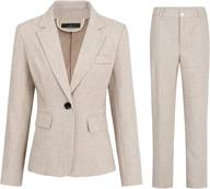 upgrade your professional wardrobe with yynuda women's business suit set: blazer jacket and pants for office logo