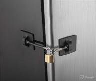 enhanced black refrigerator door lock with padlock - computer security products logo