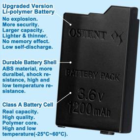 img 1 attached to Обновите свой игровой опыт с заменой литий-ионного полимерного аккумулятора OSTENT для консоли Sony PSP 2000/3000 PSP-S110