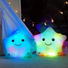 img 1 attached to Twinkle, Twinkle Little Star: Illuminate Your Nights With WEWILL'S 13'' LED Light-Up Plush Pillows For Toddlers And Kids!