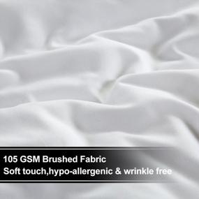 img 3 attached to Experience Lavish Comfort With Balichun King Size Duvet Cover Set: Ultra Soft Microfiber With Zipper Closure - Includes 3 Pieces - 1 Duvet Cover And 1 Pillow Sham