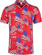 men's summer hawaiian shirt with 3d print, casual short sleeve button down graphic aloha dress shirt by fanient логотип