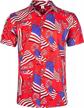 men's summer hawaiian shirt with 3d print, casual short sleeve button down graphic aloha dress shirt by fanient logo