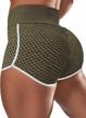 sidefeel women high waist butt lifting shorts mesh side drawstring workout sports athletic shorts logo