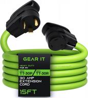 gearit 30a 15ft rv & auto extension cord - 10/3 stw 10awg 3 wire nema tt-30p to tt-30r logo