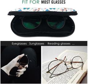 img 1 attached to Zipper Eyegalsses Neoprene Portable Sunglass Men's Accessories : Sunglasses & Eyewear Accessories