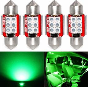 img 4 attached to Upgrade Your Car'S Interior Lighting With Phinlion Super Bright Green LED Bulbs - Pack Of 4