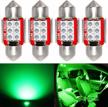 upgrade your car's interior lighting with phinlion super bright green led bulbs - pack of 4 logo