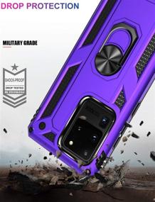 img 2 attached to Ultimate Protection with LUMARKE Galaxy S20+ Ultra Case: Passes 16ft Drop 💪 Test, Military Grade Heavy Duty Cover with Magnetic Kickstand and Car Mount Compatible, Purple