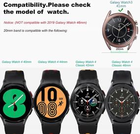 img 1 attached to Silicone Fashion Band For Samsung Galaxy Watch 5 & 4, Watch 4 Classic, And Galaxy Watch 3 - Soft, No-Gaps Design, Printed Sport Replacement Strap For Men And Women By Koelin