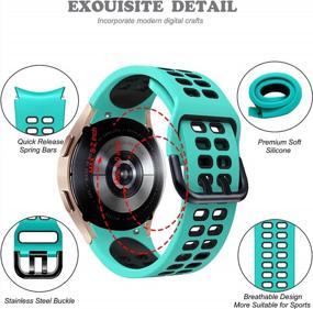 img 3 attached to Silicone Fashion Band For Samsung Galaxy Watch 5 & 4, Watch 4 Classic, And Galaxy Watch 3 - Soft, No-Gaps Design, Printed Sport Replacement Strap For Men And Women By Koelin