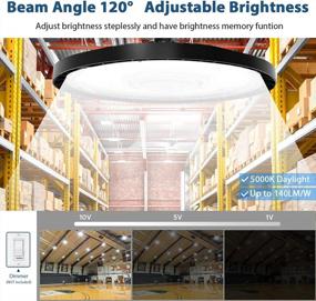 img 1 attached to EHH UFO LED High Bay Light - 150W 21,000Lm - Ultra-Bright Dimmable Solution For Warehouses And Workshops - IP65 Waterproof And Safe Rope Included
