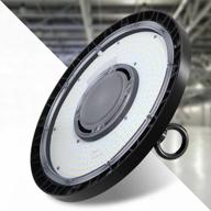 ehh ufo led high bay light — 150 вт, 21 000 лм — ультраяркое решение с регулируемой яркостью для складов и мастерских — ip65 водонепроницаемый и безопасный трос в комплекте логотип