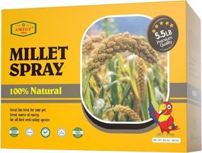 img 4 attached to 🐦 5.5 LB Parakeet Spray Millet: 100% Natural Dried Millet Grain for Birds, Non-GMO Millet Spray Bird Treat - Perfect for Cockatiels, Finches, Parrots & Lovebirds