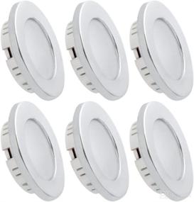 img 4 attached to Dream Lighting RV Interior LED Recessed Ceiling Lights - 12V DC, Warm White Lighting, Silver Bezel (Pack of 6)