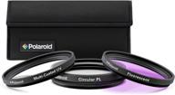 📷 polaroid optics 46mm 3-piece filter kit set: enhance your photography with uv, cpl, fld filters! includes nylon carry case – compatible with all popular camera lens models logo