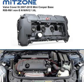 img 3 attached to 🔧 MITZONE Cylinder Head Valve Cover for 2007-2015 Mini Cooper Base R55-R61 non-S N16/N12 1.6L [Replace # 11127646554]