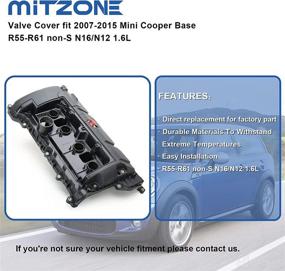 img 1 attached to 🔧 MITZONE Cylinder Head Valve Cover for 2007-2015 Mini Cooper Base R55-R61 non-S N16/N12 1.6L [Replace # 11127646554]