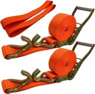 🚚 10,000 lbs capacity ratchet straps, 2-inch x 17-foot heavy duty cargo tie down straps for trucks - ideal for moving appliances, lawn equipment, and motorcycle loads logo