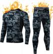 men's thermal underwear set, winter base layer tops & long johns for cold weather skiing and heat retention logo
